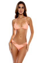 VERANO DE RUMBA - Strappy Cut Out Triangle Top & Strappy Cut Out Tiny Bottom • Miami Peach