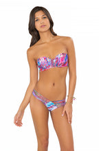 AMANECER - Underwire Push Up Bandeau Top & Strappy Brazilian Ruched Back Bottom • Multicolor