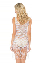 DIAMANTES DE CORAL - Flirty Fringe Dress • White