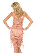 DIAMANTES DE CORAL - Flirty Fringe Dress • Beachy Coral