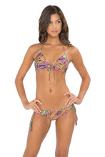 TORNASOL - Molded Push Up Bandeau Halter Top & Hot Buns Bottom • Multicolor