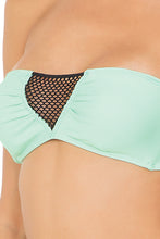 FOR YOUR EYES ONLY - V Cut Net Bandeau & Net Sides Full Bottom • Mint Convertible