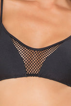 FOR YOUR EYES ONLY - Net Front Criss Cross Back Sporty & Net Sides Moderate Bottom • Black