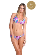 SOL BRILLANTE - Triangle Halter Top & Full Ruched Back Bottom • Multicolor