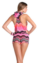 PINK CHAMPAGNE - Crochet Hoodie Romper • Multicolor