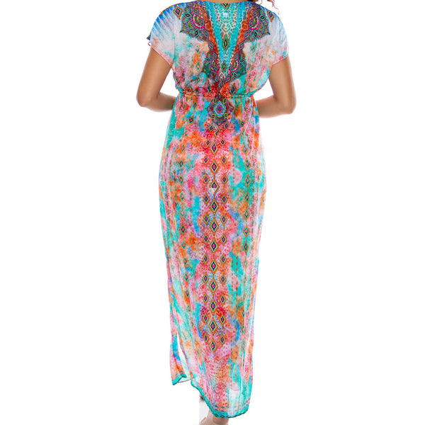 BOHO CHIC - Cap Sleeve Long Caftan
