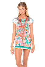 BOHO CHIC - Short Sleeve Bodycon Dress • Multicolor