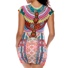 CHASING WATERFALLS - Short Sleeve Bodycon Dress