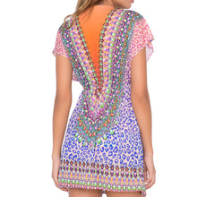 LIL GEM - Lace Up Cap Sleeve Short Caftan