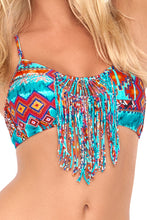 WILD & FREE - Weave Fringed Sporty Bra Top & Weave Fringed Skimpy Bottom • Multicolor