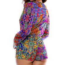 GIPSY SOUL - Wrap Front Long Sleeve Romper