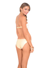 BUENA ONDA - Fringe Underwire Push Up Bandeau Top & Braided Side Full Bottom • White