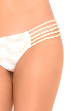 BUENA ONDA - Fringe Underwire Push Up Bandeau Top & Braided Side Full Bottom • White