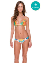 SOL MULTICOLOR - Cross Over Halter Top & Full Bottom • Multicolor