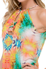 SOL MULTICOLOR - Crossed Multi Strings Halter Romper • Multicolor