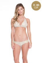 DESERT BABE - Triangle Halter Top & Tab Sides Full Bottom • White