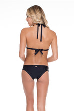 DESERT BABE - Triangle Halter Top & Banded Moderate Bottom • Black