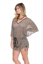 DESERT BABE - Cabana V Neck Dress • Black