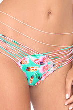 DREAM CATCHER - Weave Sporty Bra Top & Strappy Brazilian Ruched Back Bottom • Multicolor