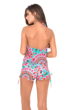DREAM CATCHER - Cross Over Spaghetti Strings Romper • Multicolor