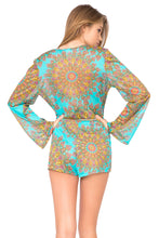 SUEÑOS ESTRELLADOS - Wrap Front Long Sleeve Romper • Multicolor