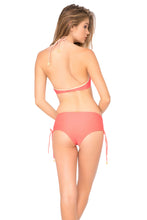 STARFISH WISHES - Criss Cross Sporty Bra & Adjustable Reversible Drawstring High Bottom • Fire Coral