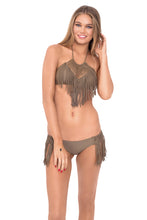 HEART OF A HIPPIE - Weave Fringed Halter Top & Weave Fringed Moderate Bottom • Sandy Toes