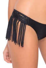 HEART OF A HIPPIE - Weave Fringed Underwire Top & Weave Moderate Bottom • Black