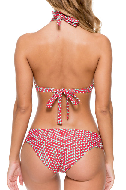 MARIPOSITA CARIBEÑA - Born Free Engineered Reversible Hight Neck Top & Tab Sides Full Bottom • Multicolor