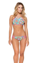 MARIPOSITA CARIBEÑA - Born Free Engineered Reversible Hight Neck Top & Tab Sides Full Bottom • Multicolor