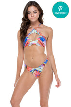 BELLAMAR - High Neck Cutout Top & High Leg Brazilian Bottom • Multicolor