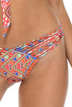 MANDINGA - Fama Multi Way Underwire Bandeau Top & Strappy Brazilian Ruched Back Bottom • Multicolor