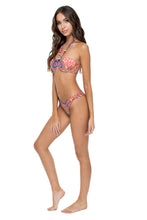 MANDINGA - Fama Multi Way Underwire Bandeau Top & Strappy Brazilian Ruched Back Bottom • Multicolor