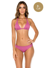 ORILLAS DEL MAR - Triangle Halter Top & Full Bottom • Frambuesa