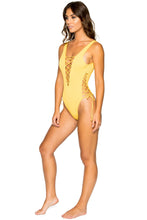 COSTA DEL SOL - Open Side One Piece Bodysuit • Banana