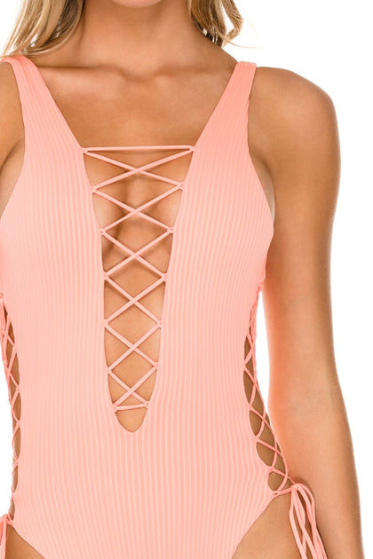 ORILLAS DEL MAR - Open Side One Piece Bodysuit • Puesta Del Sol