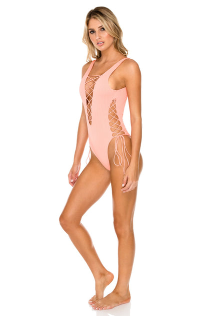 ORILLAS DEL MAR - Open Side One Piece Bodysuit • Puesta Del Sol