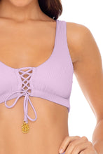 ORILLAS DEL MAR - Laceup Bralette & High Leg Banded Waist Bottom • Unicorn