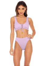 ORILLAS DEL MAR - Laceup Bralette & High Leg Banded Waist Bottom • Unicorn