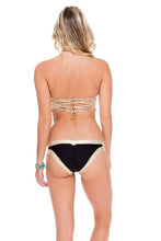WARRIOR SPIRIT - Cut Out Underwire Top & Moderate Split Band Bottom • Black Gold