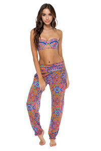 CANDELA - Cut Out Underwire Top & Smocked Gipsy Pant • Multicolor