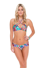 GORGEOUS CHAOS - Twisted Bandeau Top & Moderate Bottom • Multicolor