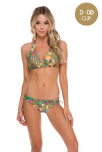 CALLEJERA - Triangle Halter Top & Reversible Sexy Side Full Bottom • Multicolor