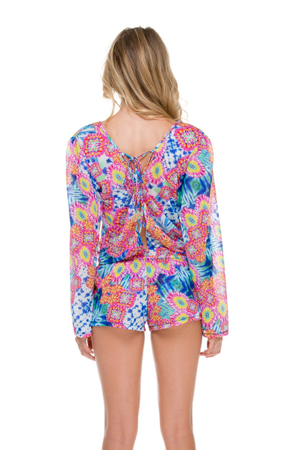 BEAUTIFUL MESS - That's A Rap Romper • Multicolor