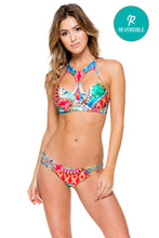 ENCANTADORA - High Neck Cut Out Underwire Top & Moderate Bottom • Multicolor