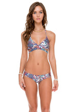 REBELDIA - Cross Over Halter Top & Tab Sides Full Bottom • Multicolor