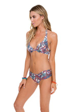 REBELDIA - Underwire Plunge Top & Scrunch Ruched Back Brazilian Bottom • Multicolor