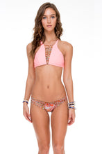 UNTAMEABLE - Strappy Front Reversible Top & Strappy Brazilian Ruched Back Bottom • Multicolor