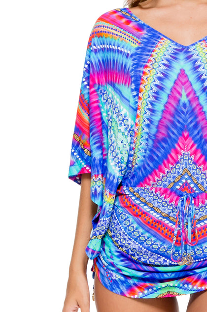 STAR GIRL - Cabana V Neck Dress • Multicolor