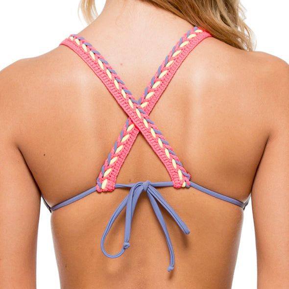 ATREVIDA - Multicolor Crochet Triangle Top